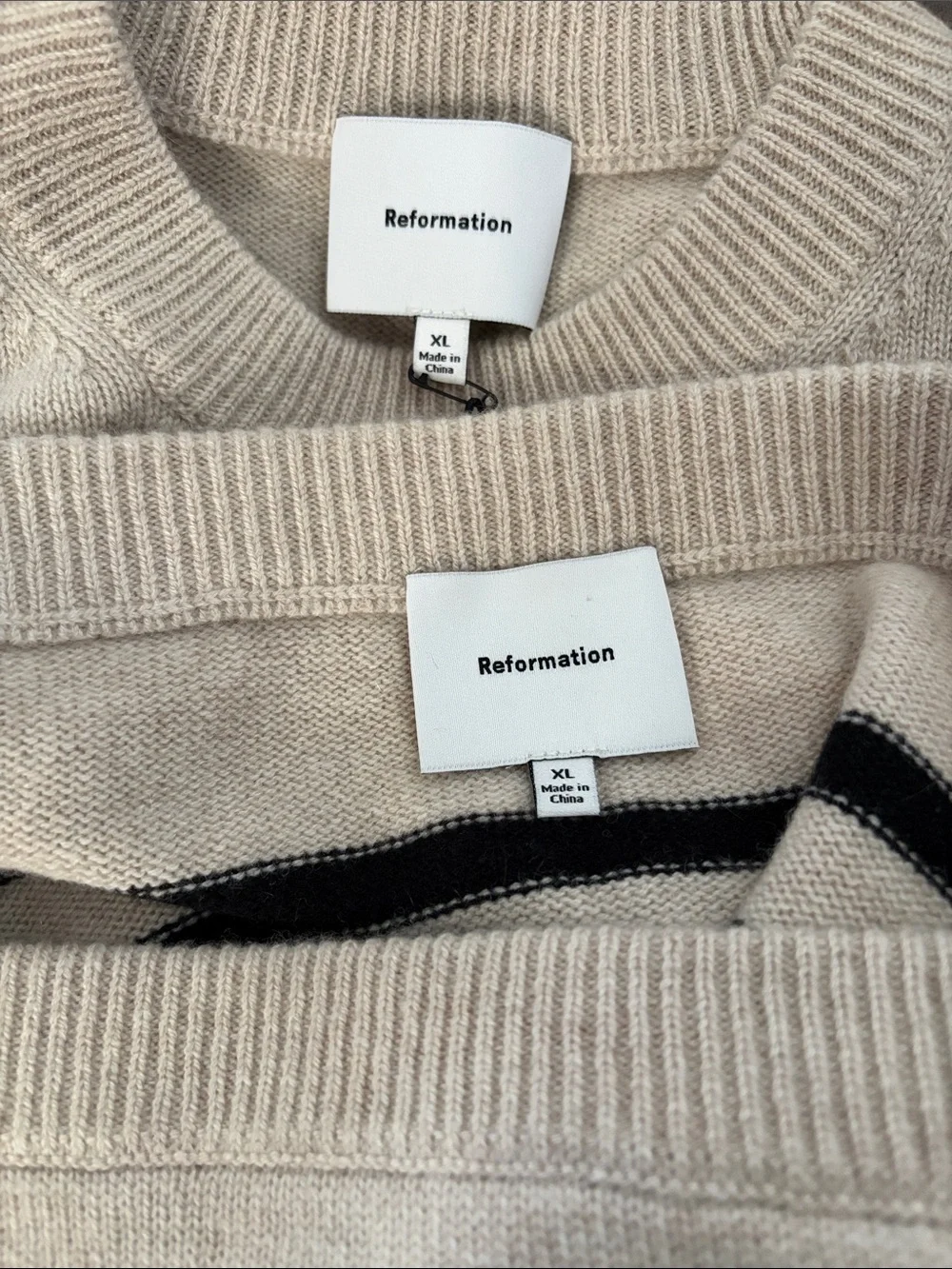 Reformation Londyn Cashmere Two Piece Set NWT
